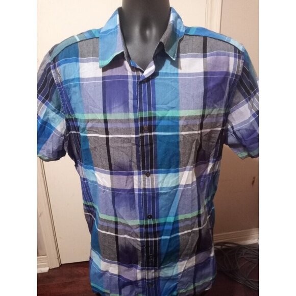 New Gap Mens Shirt Size XL Blue & Purple Checkered Original Fit Button-Up - Picture 1 of 12